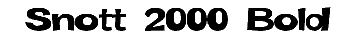 Snott 2000 Bold font